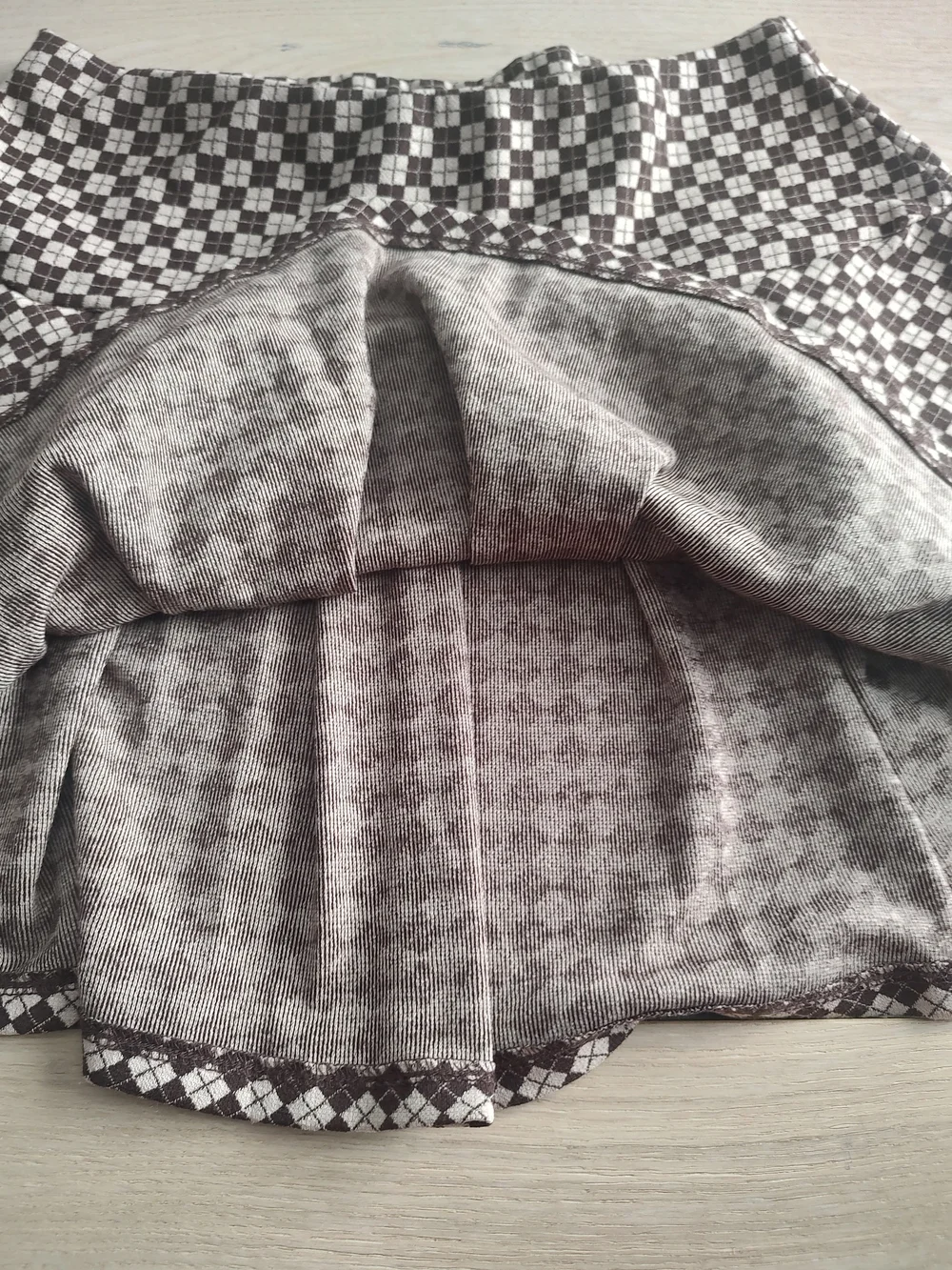 Skirt casual women mini Pleated Geometric Polyester And Spandex Elastic Waist.
